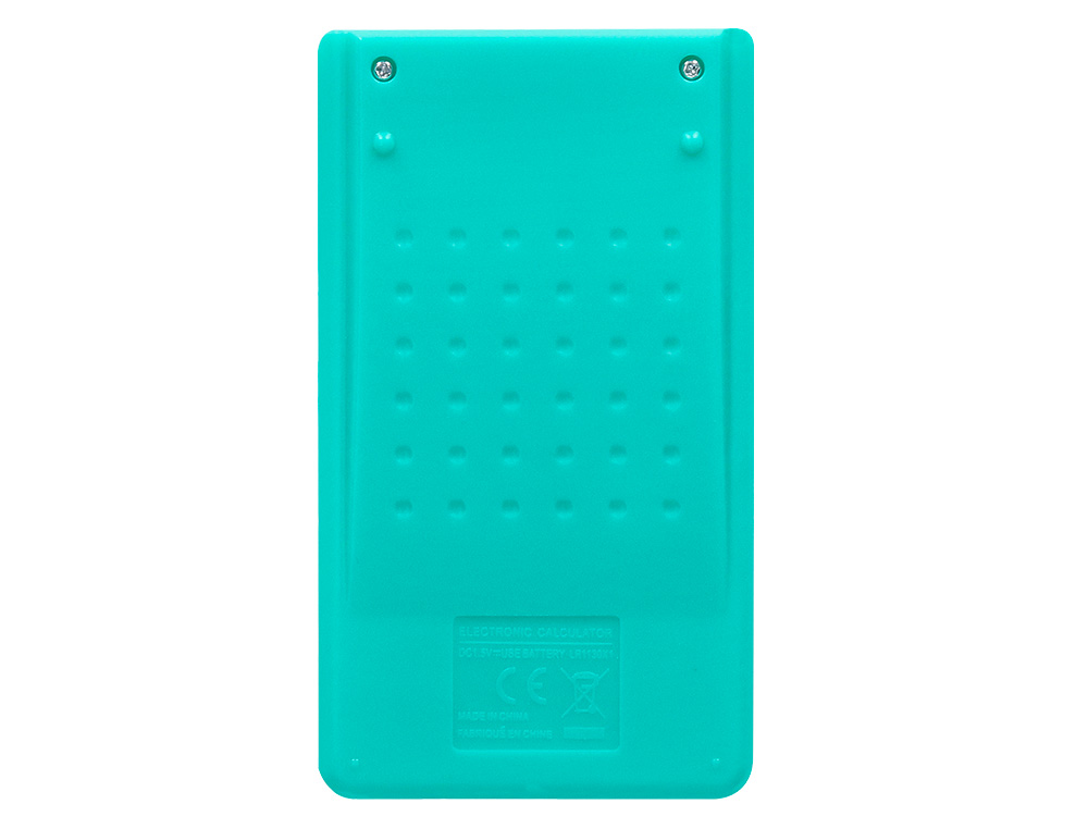 CALCULADORA LIDERPAPEL BOLSILLO XF13 8 DIGITOS SOLAR Y PILAS COLOR VERDE 115X65X8 MM