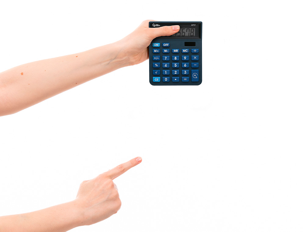 CALCULADORA LIDERPAPEL SOBREMESA XF17 8 DIGITOS SOLAR Y PILAS COLOR AZUL 127X105X24 MM