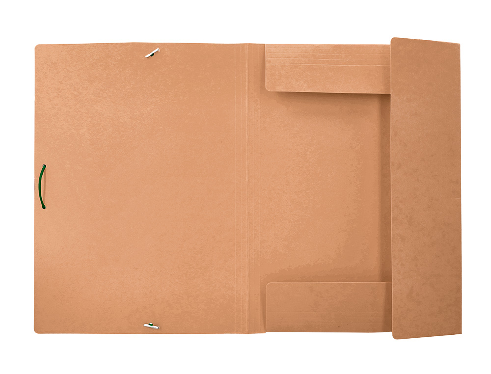 CARPETA LIDERPAPEL GOMAS DIN A4+ 3 SOLAPAS ECOUSE CARTULINA 400 G/M2 COLOR KRAFT MARRON