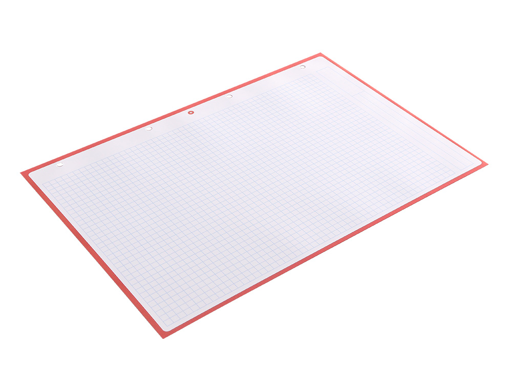 RECAMBIO ANTARTIK A4 80 HOJAS 90G/M2 CUADRO 5 MM 4 TALADROS 1 BANDA MARCO COLOR ROSA