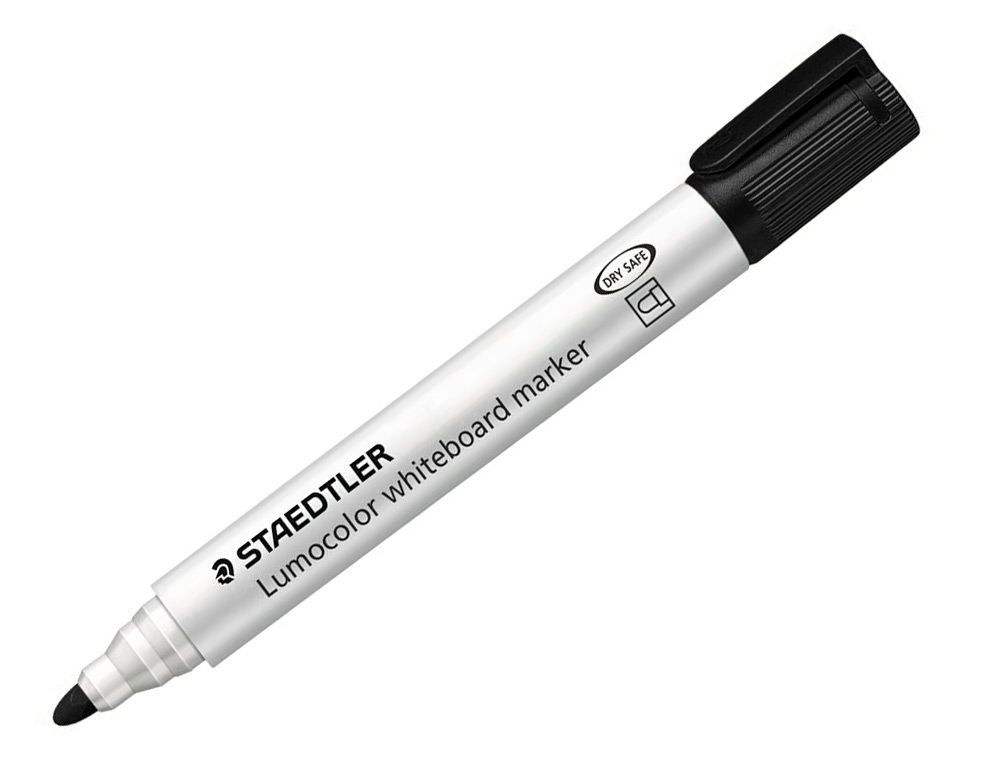 ROTULADOR STAEDTLER LUMOCOLOR 351 PARA PIZARRA BLANCA PUNTA REDONDA 2 MM RECARGABLE ESTUCHE 6 UNIDADES COLORES