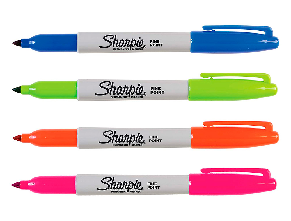 ROTULADOR SHARPIE PERMANENTE FINO BLISTER 4 UNIDADES COLORES FANTASIA SURTIDOS