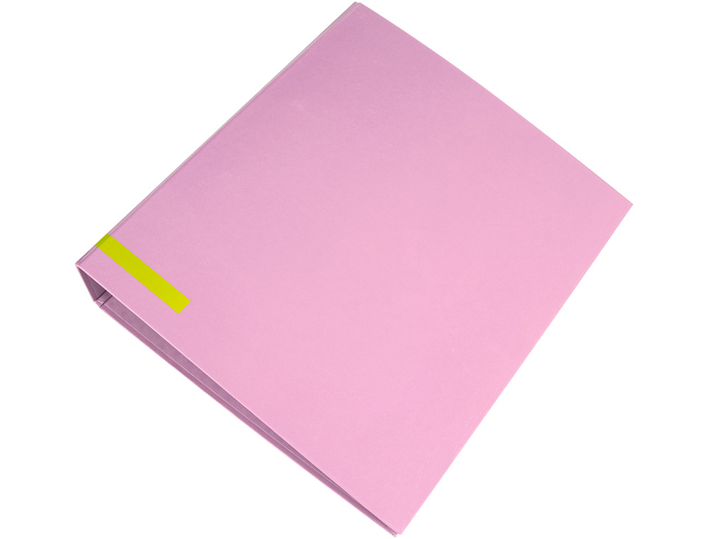 ARCHIVADOR DE PALANCA LIDERPAPEL A4 COLOR SYSTEM FORRADO SIN RADO LOMO 80 MM ROSA COMPRESOR METALICO