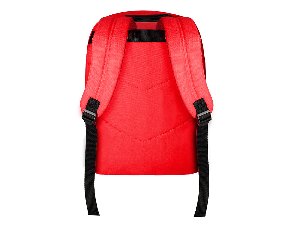 MOCHILA ANTARTIK CON ASA Y BOLSILLO FRONTAL CON CREMALLERA COLOR ROJO 320X140X430 MM