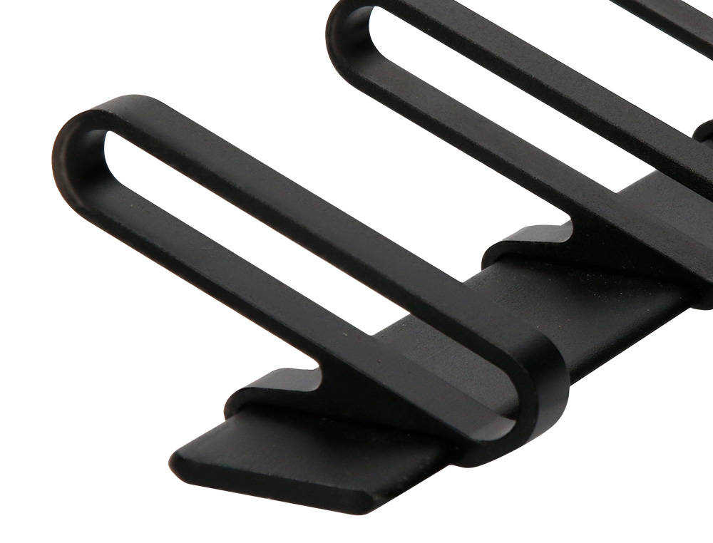PERCHERO LIDERPAPEL PARED METALICO 5 COLGADORES COLOR NEGRO 430X88X55 MM