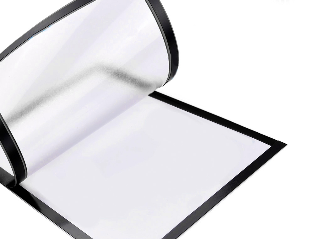 MARCO PORTA ANUNCIOS LIDERPAPEL MAGNETICO DIN A4 DORSO ADHESIVO REMOVIBLE COLOR NEGRO