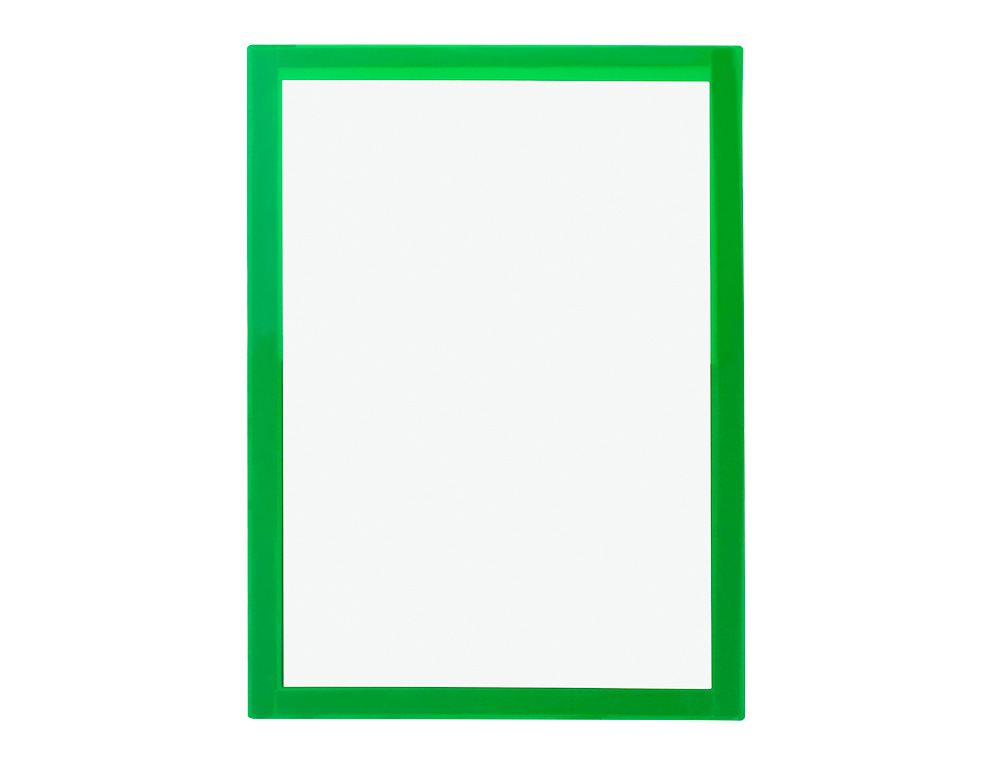 MARCO PORTA ANUNCIOS LIDERPAPEL MAGNETICO DIN A4 DORSO ADHESIVO REMOVIBLE COLOR VERDE
