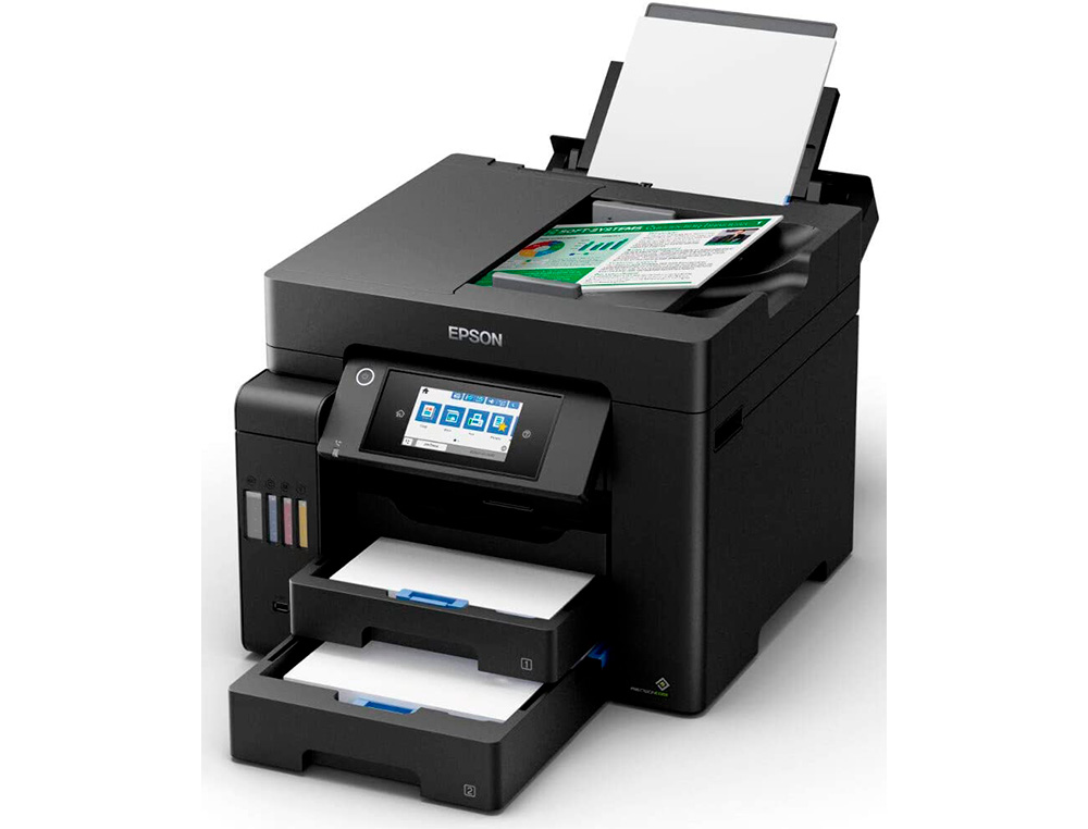 EQUIPO MULTIFUNCION EPSON ECOTANK ET-5850 TINTA 32 PPM 4800X2400 DPI IMPRESORA COPIADORA ESCANER FAX WIFI