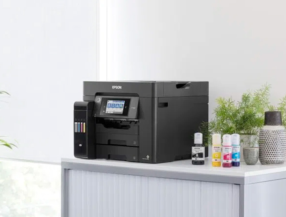 EQUIPO MULTIFUNCION EPSON ECOTANK ET-5850 TINTA 32 PPM 4800X2400 DPI IMPRESORA COPIADORA ESCANER FAX WIFI