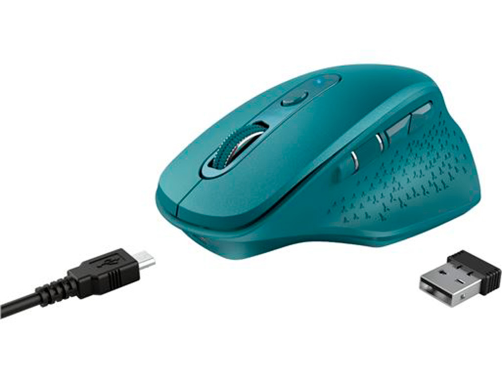 RATON TRUST OZAA OPTICO INALAMBRICO 2400DPI 6 BOTONES USB 2.0 AZUL