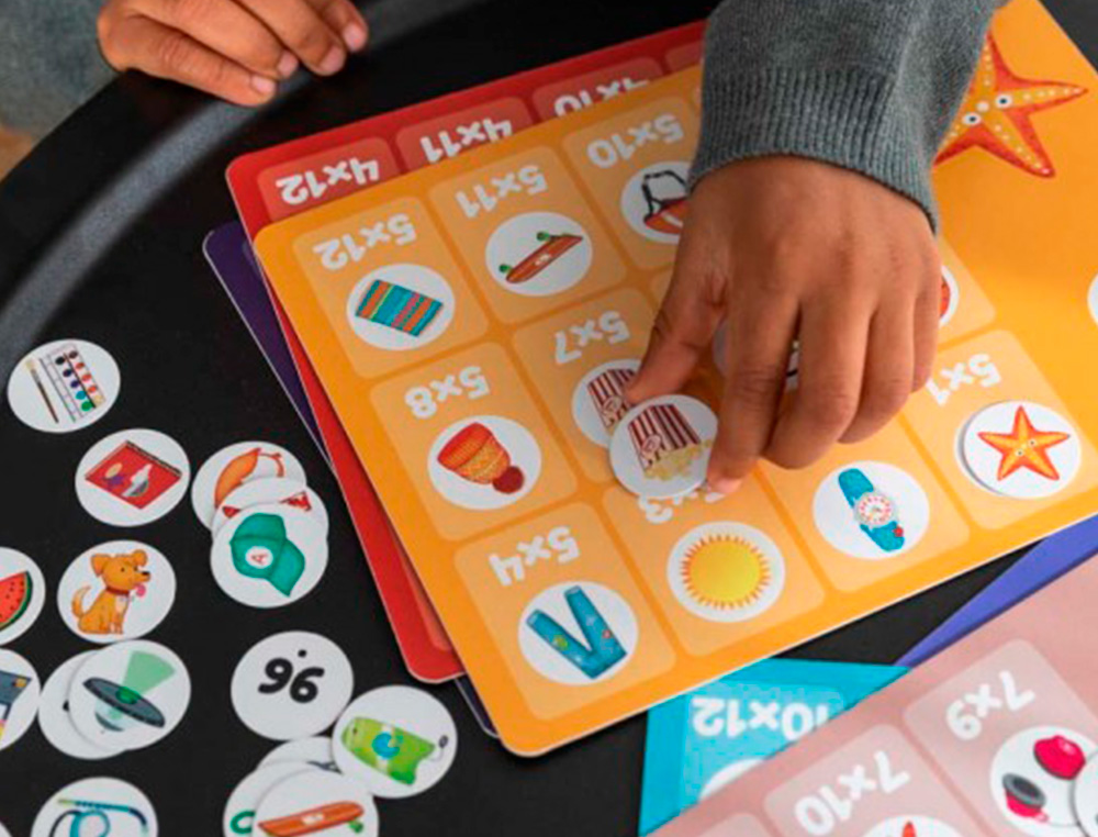JUEGO DISET DE MESA TABLAS DE MULTIPLICAR