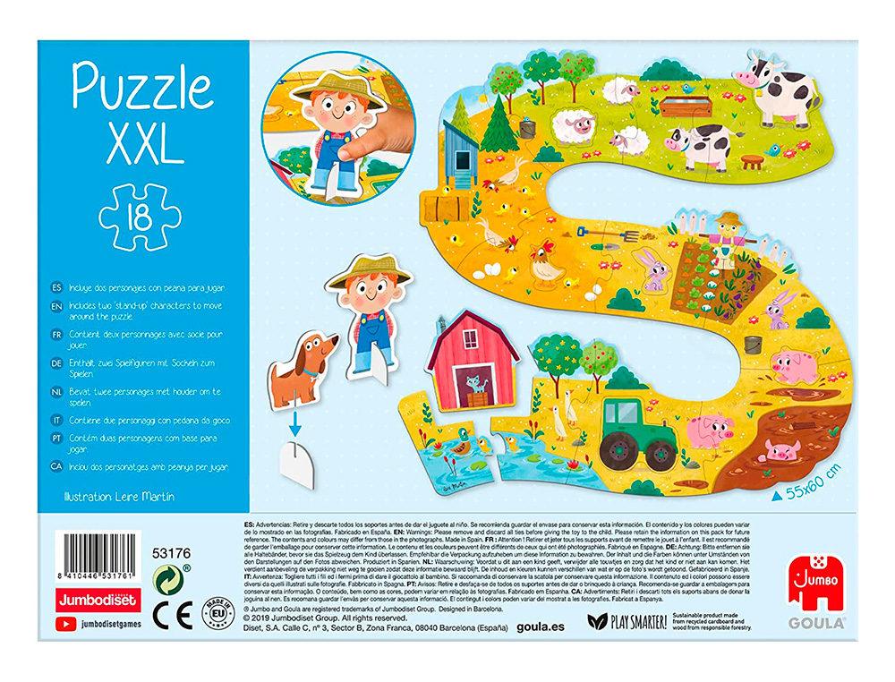 PUZLE GOULA XXL GRANJA 18 PIEZAS