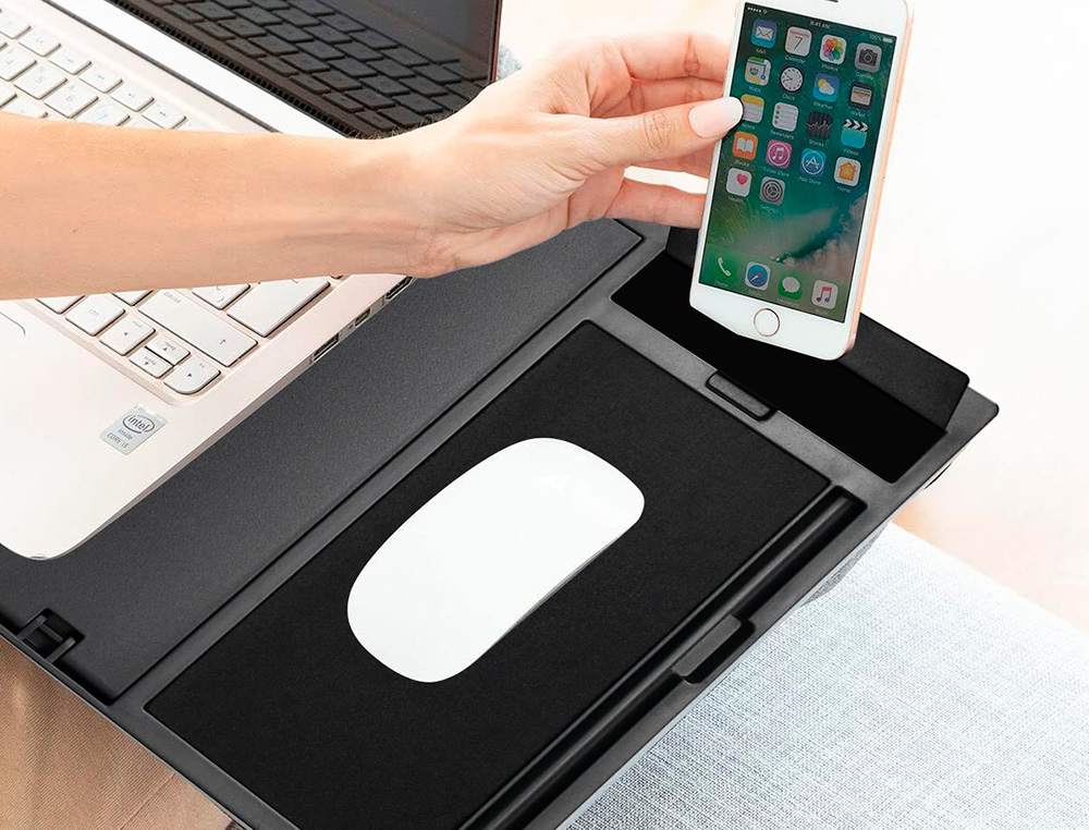 SOPORTE Q-CONNECT ANCHO PARA PORTATIL MOVIL RATON HASTA 17