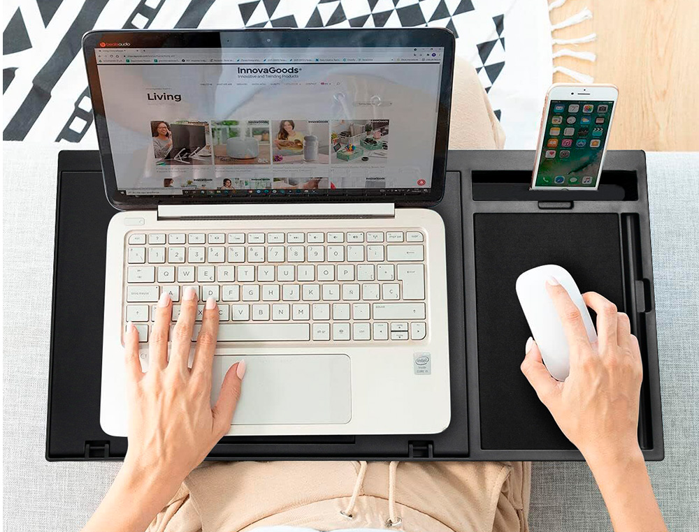 SOPORTE Q-CONNECT ANCHO PARA PORTATIL MOVIL RATON HASTA 17