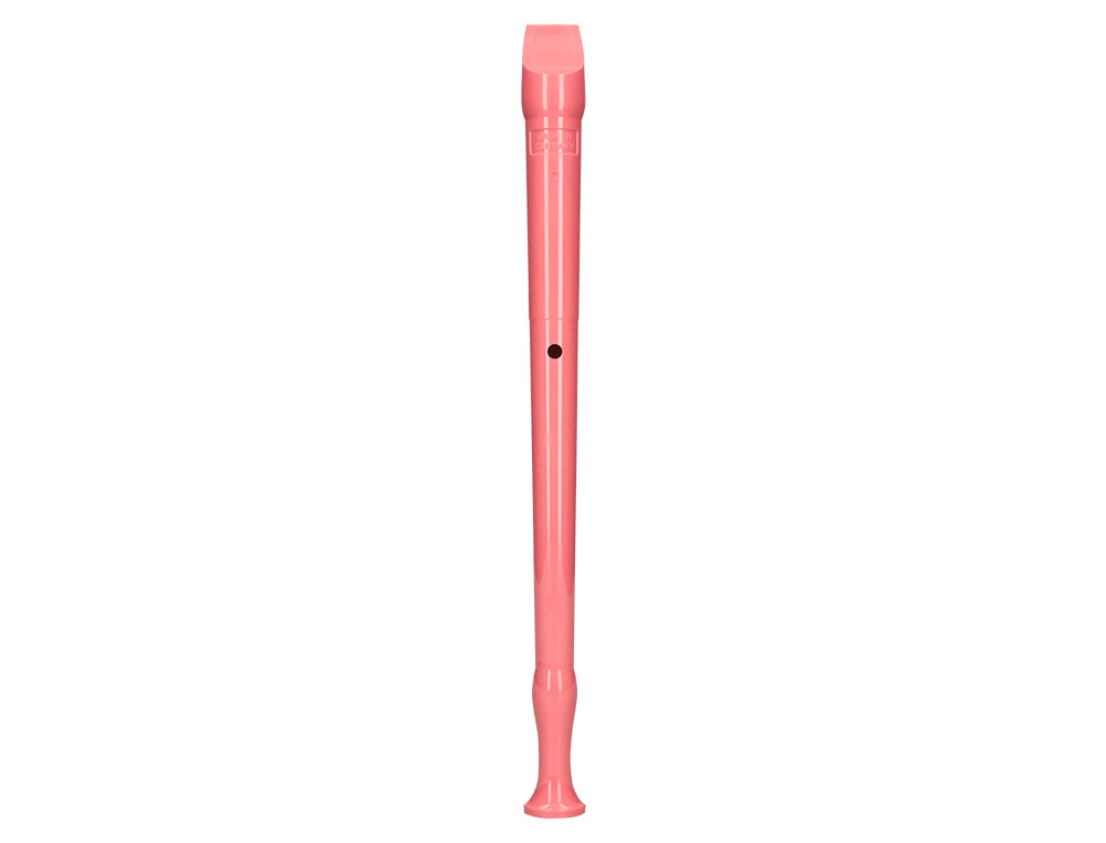 FLAUTA HOHNER 9508 COLOR CORAL FUNDA VERDE Y TRANSPARENTE