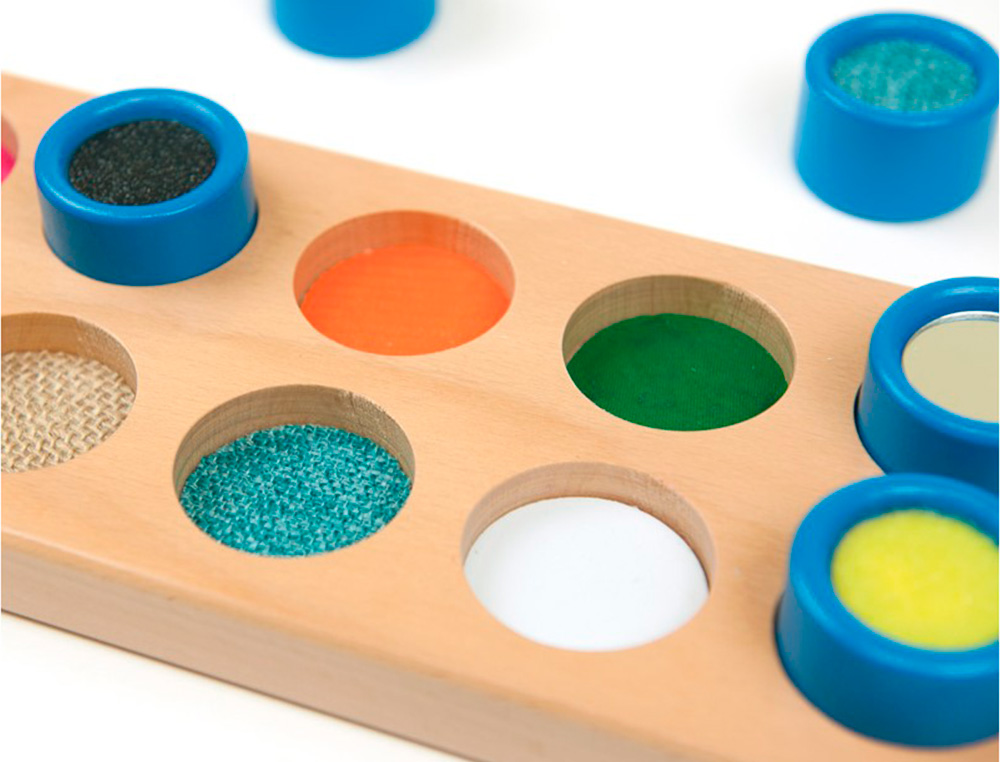 JUEGO DIDACTICO ANDREUTOYS CUBOS TACTILES 10 TEXTURAS