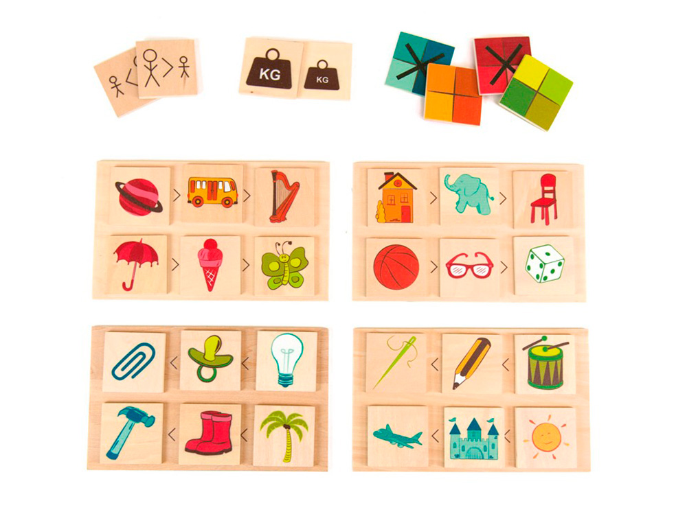 JUEGO DIDACTICO ANDREUTOYS ATRIBUTOS GRANDES Y PEQUEÑOS