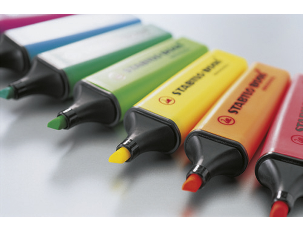 ROTULADOR STABILO BOSS FLUORESCENTE 70 ARTY LINE COLORES CALIDOS ESTUCHE CARTON DE 10 UNIDADES COLORES