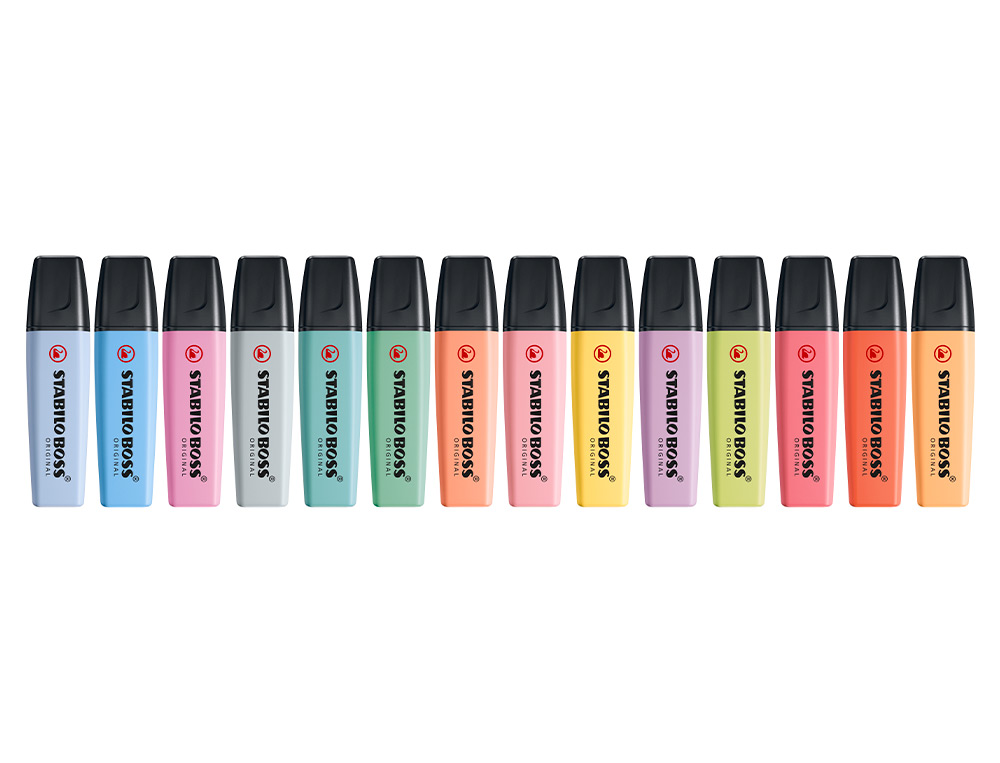 ROTULADOR STABILO BOSS FLUORESCENTE 70 PASTEL EXPOSITOR DE 45 UNIDADES COLORES SURTIDOS
