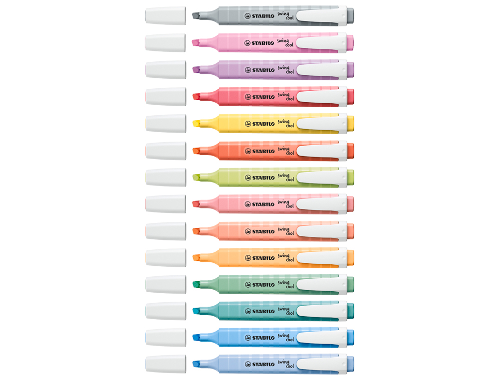 ROTULADOR STABILO FLUORESCENTE FINO SWING COOL PASTEL ESTUCHE DE 4 UNIDADES COLORES SURTIDOS