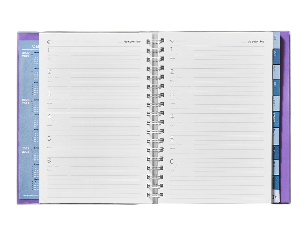 CUADERNO DE TODAS LAS CLASES PROFESORADO ADDITTIO 256 PAGINAS DIA PAGINA COLOR VERDE 170X240 MM CATALAN