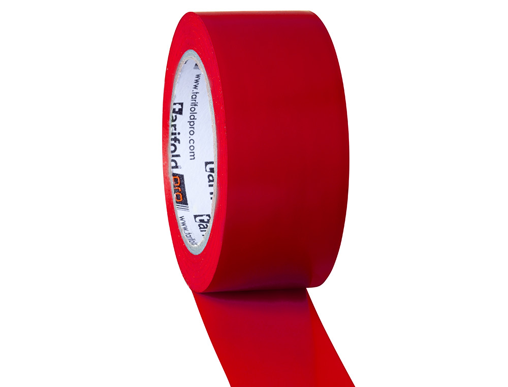 CINTA ADHESIVA TARIFOLD PARA MARCAJE Y SEÑALIZACION DE SUELO 33 MT X 50 MM COLOR ROJO