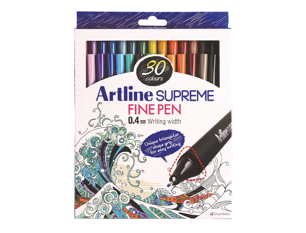 ROTULADOR ARTLINE SUPREME EPFS200 FINE LINER PUNTA DE FIBRA 0,4 MM BOLSA 30 UNIDADES COLORES SURTIDOS