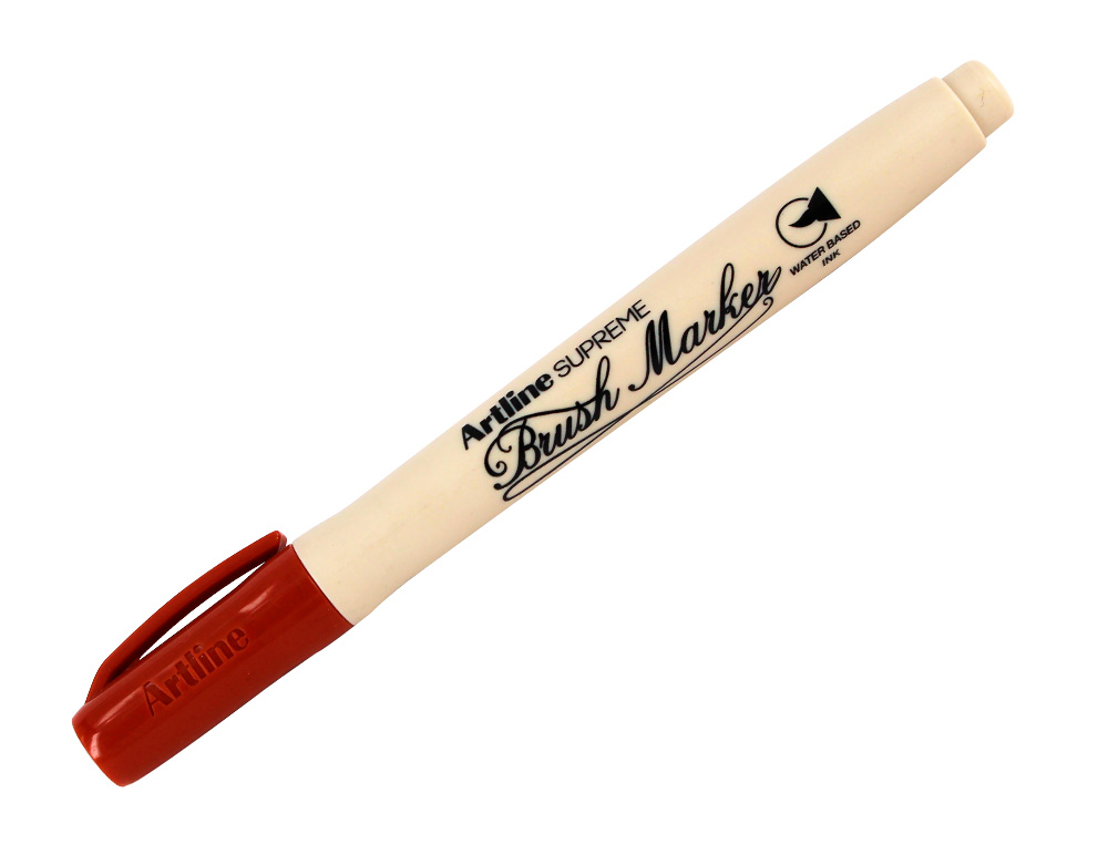 ROTULADOR ARTLINE SUPREME BRUSH EPFS PINTURA BASE DE AGUA PUNTA TIPO PINCEL TRAZO FINO MARRON