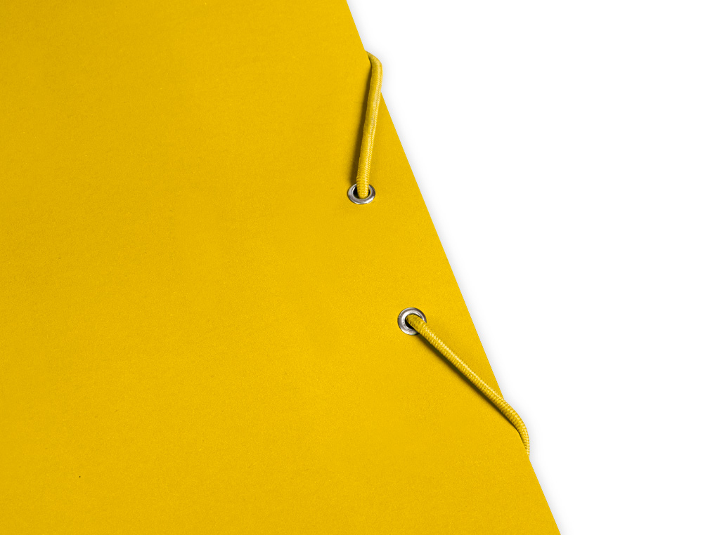 CARPETA LIDERPAPEL GOMAS TRES SOLAPAS CARTON PLASTIFICADO FOLIO COLOR AMARILLO