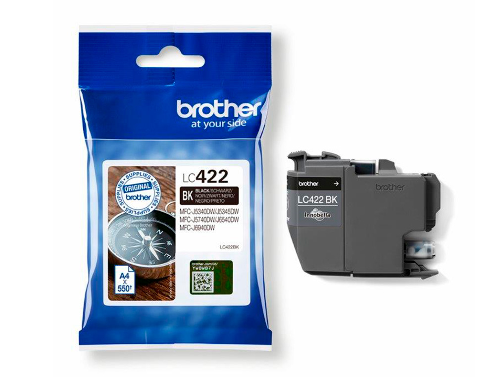 INK-JET BROTHER LC-422BK NEGRO MFC-J5340DW / MFC-J5740DW / MFC-J6540DW / MFC-J6940DW 550 PAGINAS