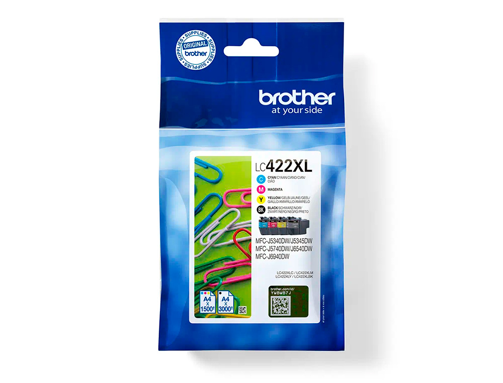 INK-JET BROTHER LC-422XLVAL MFC-J5340DW / MFC-J5740DW / MFC-J6540DW / MFC-J6940DW 3000 PAGINAS NEGRO 1500
