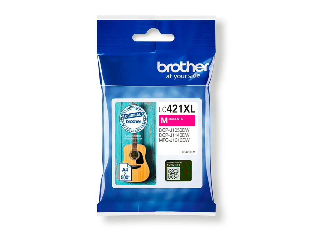 INK-JET BROTHER LC421XLM DCP-J1050DW / DCP-J1140DW / MFC-J10 MAGENTA 500 PAGINAS