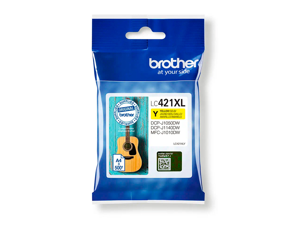 INK-JET BROTHER LC421XLY DCP-J1050DW / DCP-J1140DW / MFC-J10 AMARILLO 500 PAGINAS