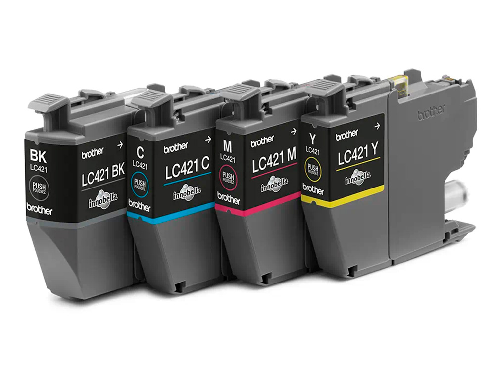 INK-JET BROTHER LC421VAL DCP-J1050DW / DCP-J1140DW / MFC-J10 PACK 4 COLORES 200 PAGINAS