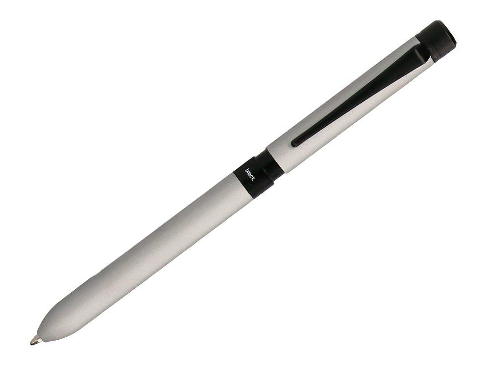 BOLIGRAFO BELIUS ZURICH 3 EN 1 CUERPO PLATEADO TINTA NEGRA Y ROJA PORTAMINAS 0,5 MM EN ESTUCHE