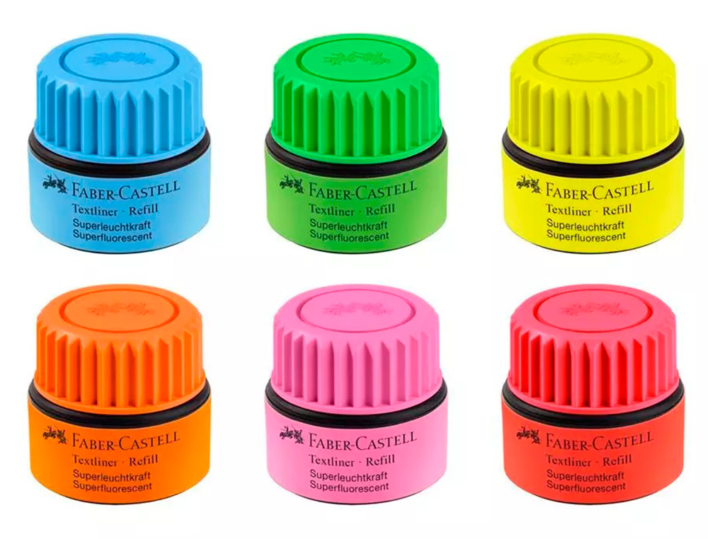TINTA ROTULADOR FABER CASTELL TEXTLINER FLUORESCENTE 1549 CON SISTEMA CAPILAR COLOR VERDE BOTE 30 ML