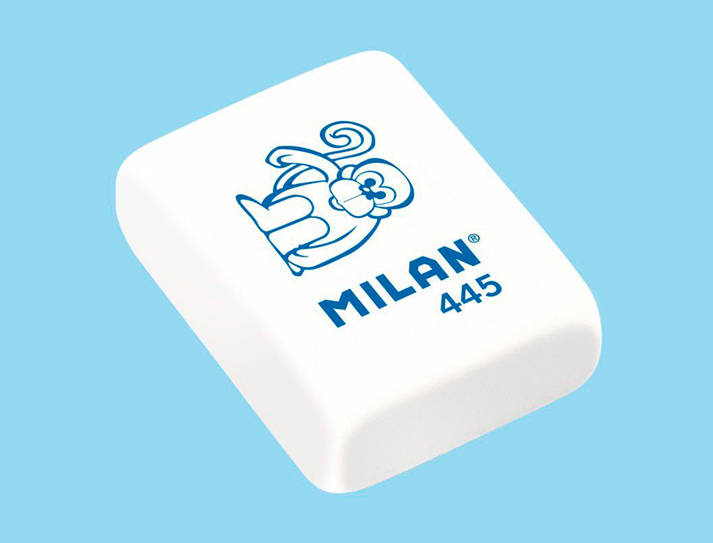 GOMA DE BORRAR MILAN 445 BLISTER DE 5 UNIDADES