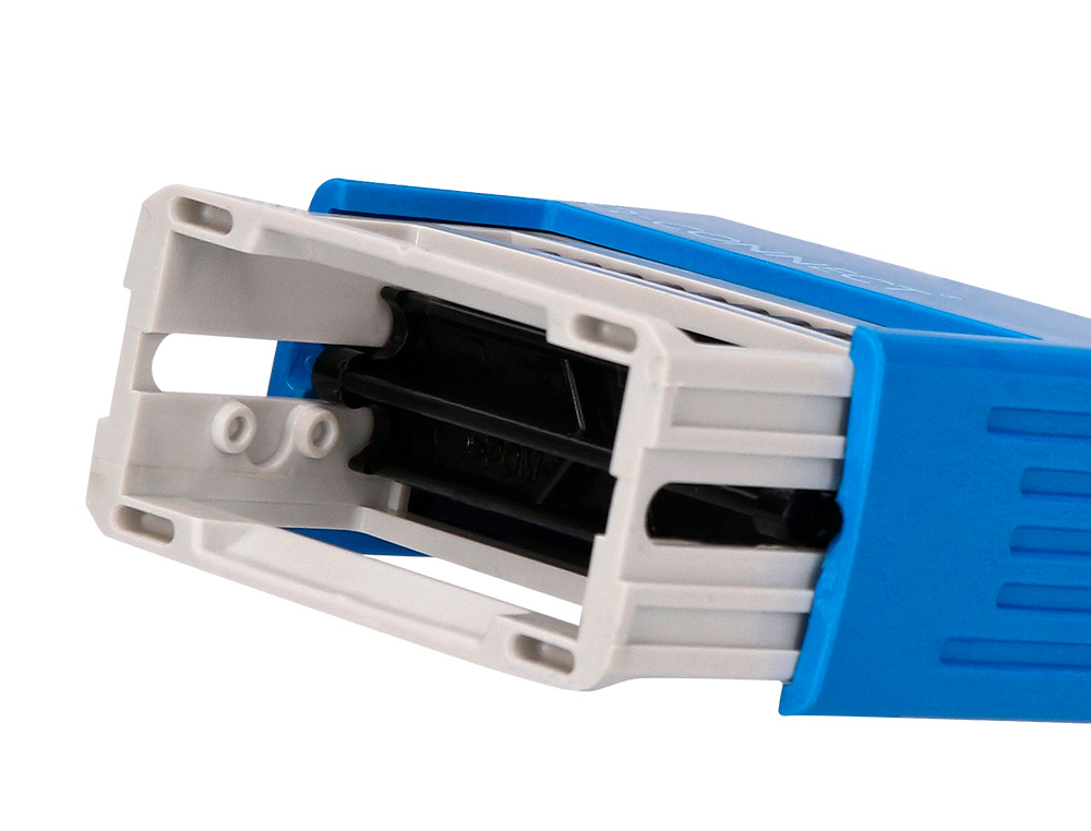 SELLO ENTINTADO AUTOMATICO Q-CONNECT CONTABILIZADO ALMOHADILLA 14X38 MM COLOR AZUL