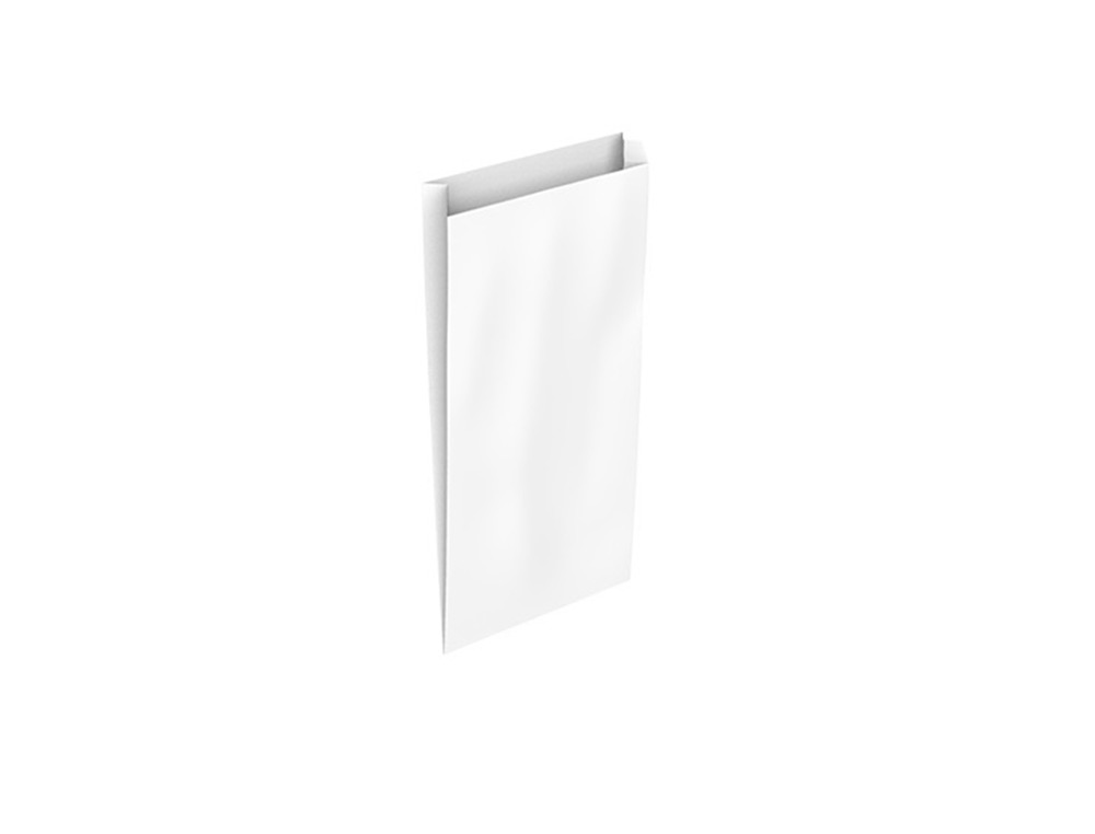 SOBRE PAPEL BASIKA CELULOSA BLANCO CON FUELLE XS 120X250X30 MM PAQUETE DE 25 UNIDADES