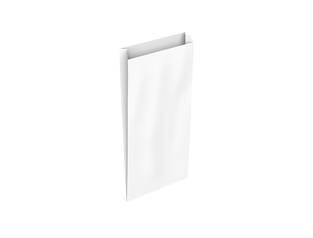 SOBRE PAPEL BASIKA CELULOSA BLANCO CON FUELLE S 150X300X60 MM PAQUETE DE 25 UNIDADES