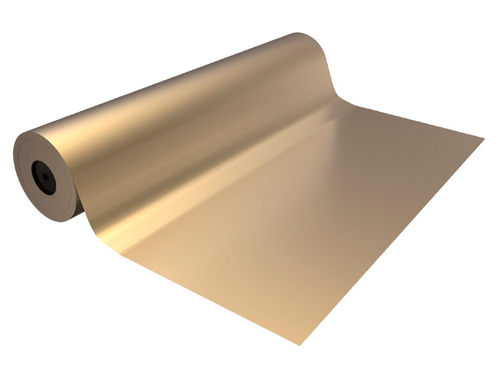 PAPEL DE REGALO BASIKA METALIZADO ORO BOBINA ANCHO 31 CM LONGITUD 80 M
