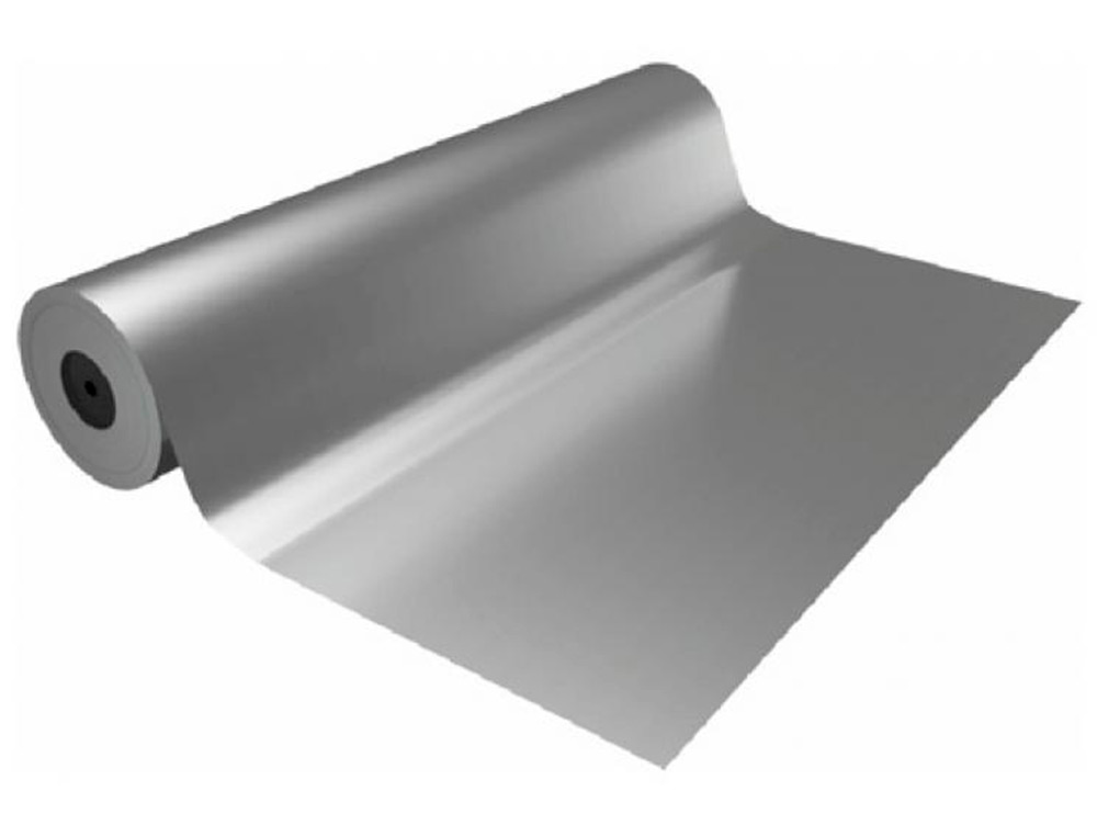 PAPEL DE REGALO BASIKA METALIZADO PLATA BOBINA ANCHO 31 CM LONGITUD 80 M