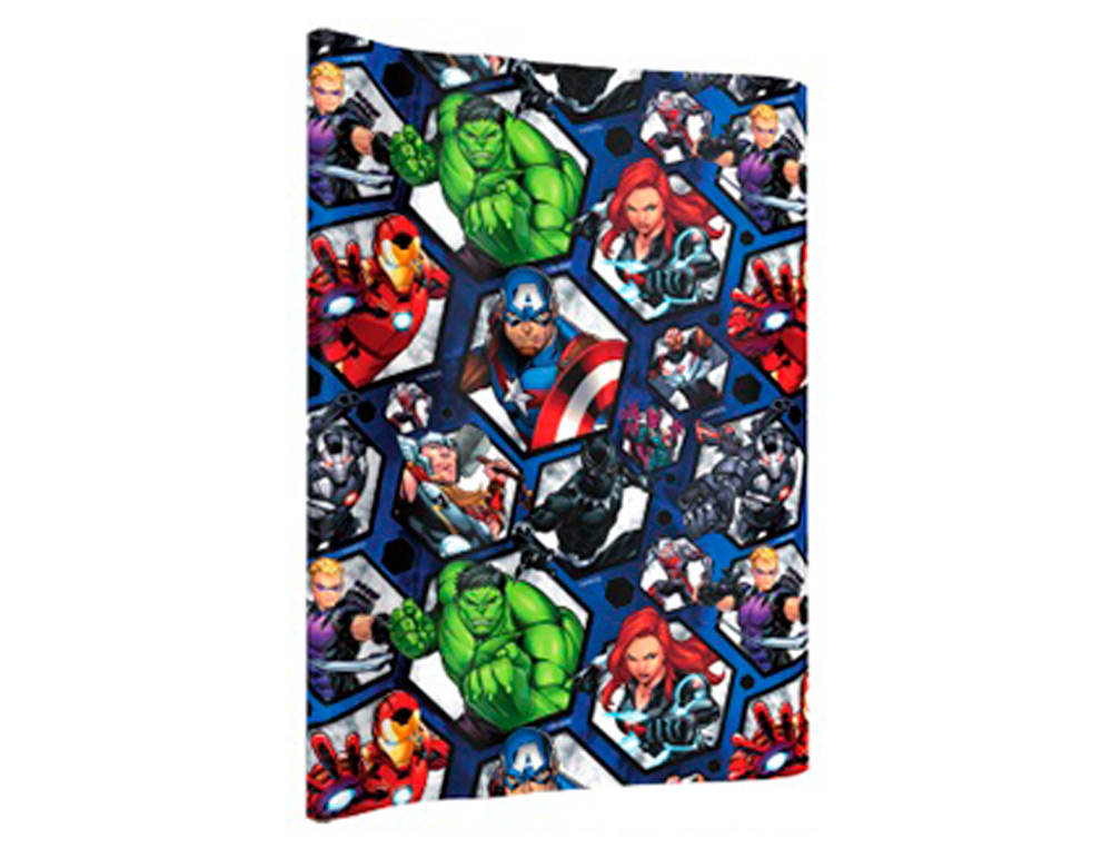 PAPEL DE REGALO BASIKA MARVEL ROLLO ANCHO 70 CM LONGITUD 2 MT DISEÑOS SURTIDOS