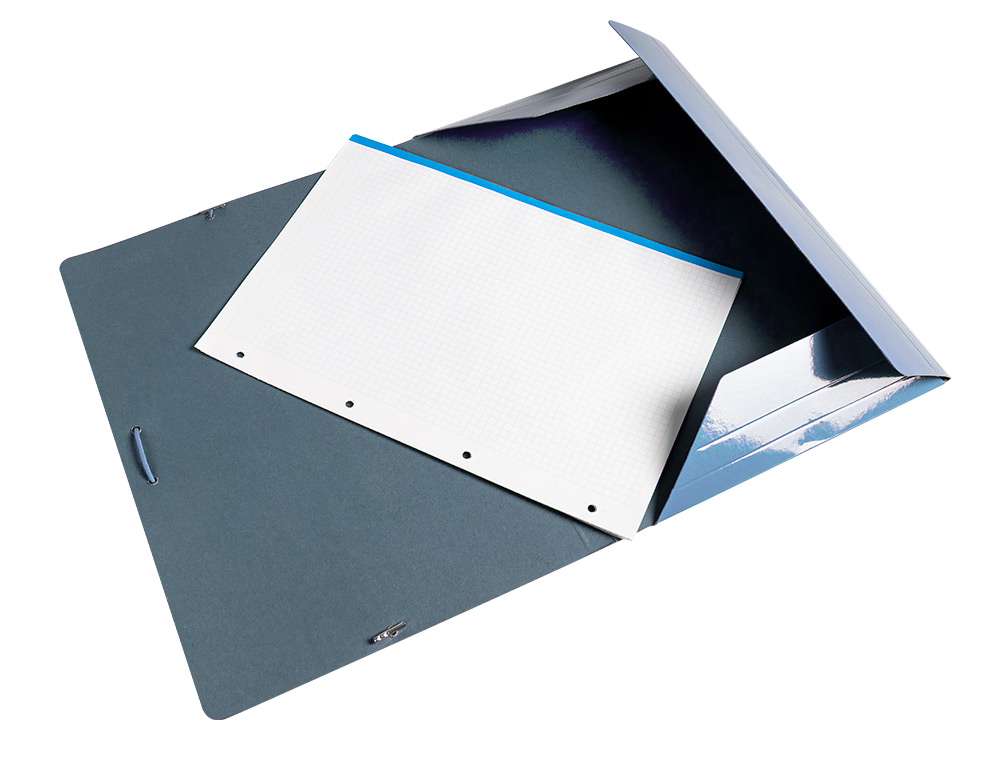 CARPETA LIDERPAPEL GOMAS FOLIO 3 SOLAPAS CARTON PLASTIFICADO COLORES PASTELES SURTIDOS
