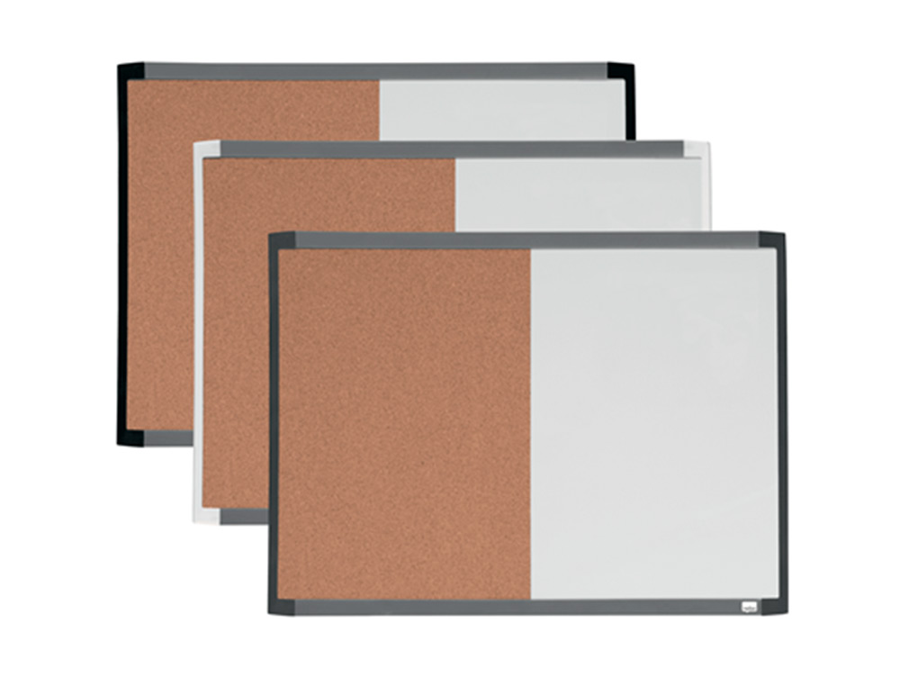PIZARRA BLANCA NOBO MAGNETICA CON TABLERO DE CORCHO 585X430 MM