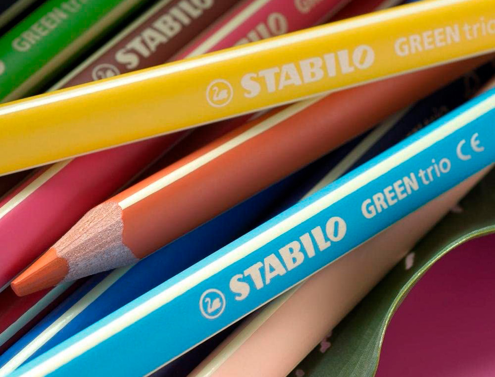 LAPICES DE COLORES STABILO GREEN COLORS CON CERTIFICADO FSC ESTUCHE CARTON DE 12 UNIDADES COLORES SURTIDOS