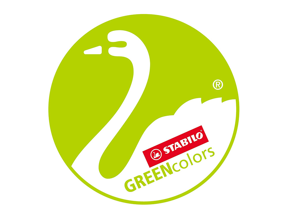 LAPICES DE COLORES STABILO GREEN COLORS CON CERTIFICADO FSC ESTUCHE CARTON DE 18 UNIDADES COLORES SURTIDOS