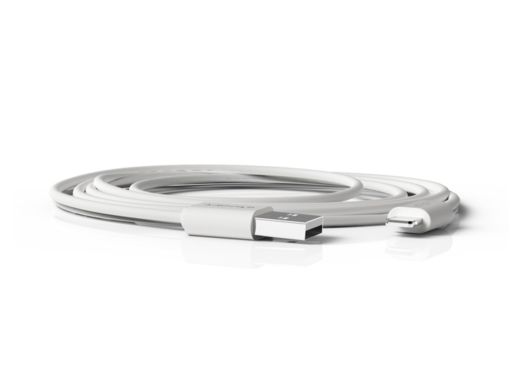 CABLE GROOVY USB 2.0 A APPLE LIGHTNING LONGITUD DE CABLE 2 METROS COLOR BLANCO