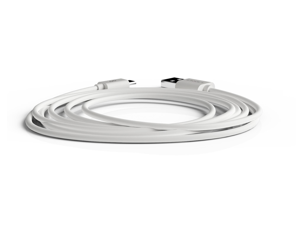 CABLE GROOVY USB-A A MICRO USB LONGITUD 2 MT COLOR BLANCO