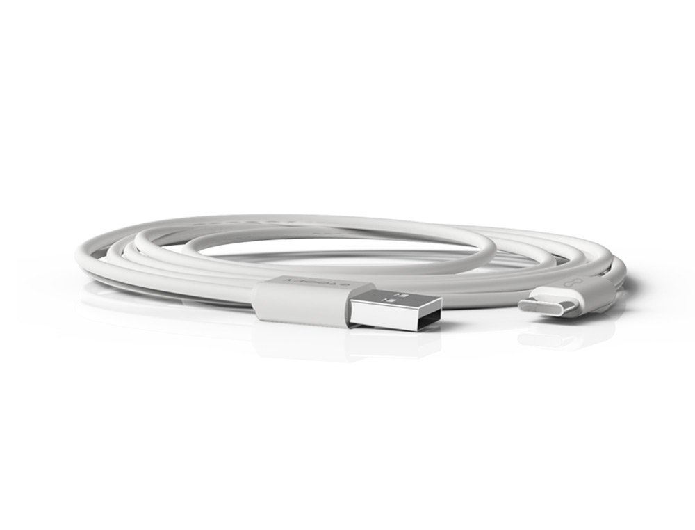 CABLE GROOVY USB-A A TIPO C LONGITUD 2 MT COLOR BLANCO